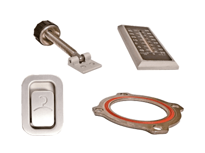 Coat hanger, thermometer, and other miscellaneous products designed and manufactured by Harper Engineering Co.
