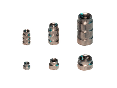 
			Molded-in locking inserts designed
			and manufactured by Harper Engineering Co.
		