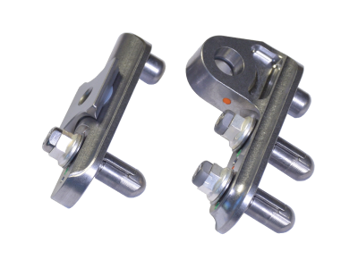 
			Both sides of seat track fittings designed
			and manufactured by Harper Engineering Co.
		